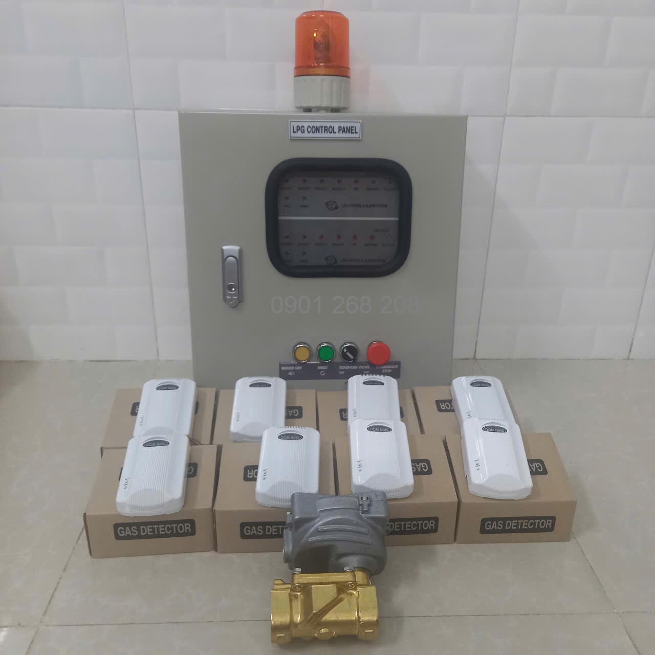 Tủ ngắt gas tự động kết nối 8 đầu dò